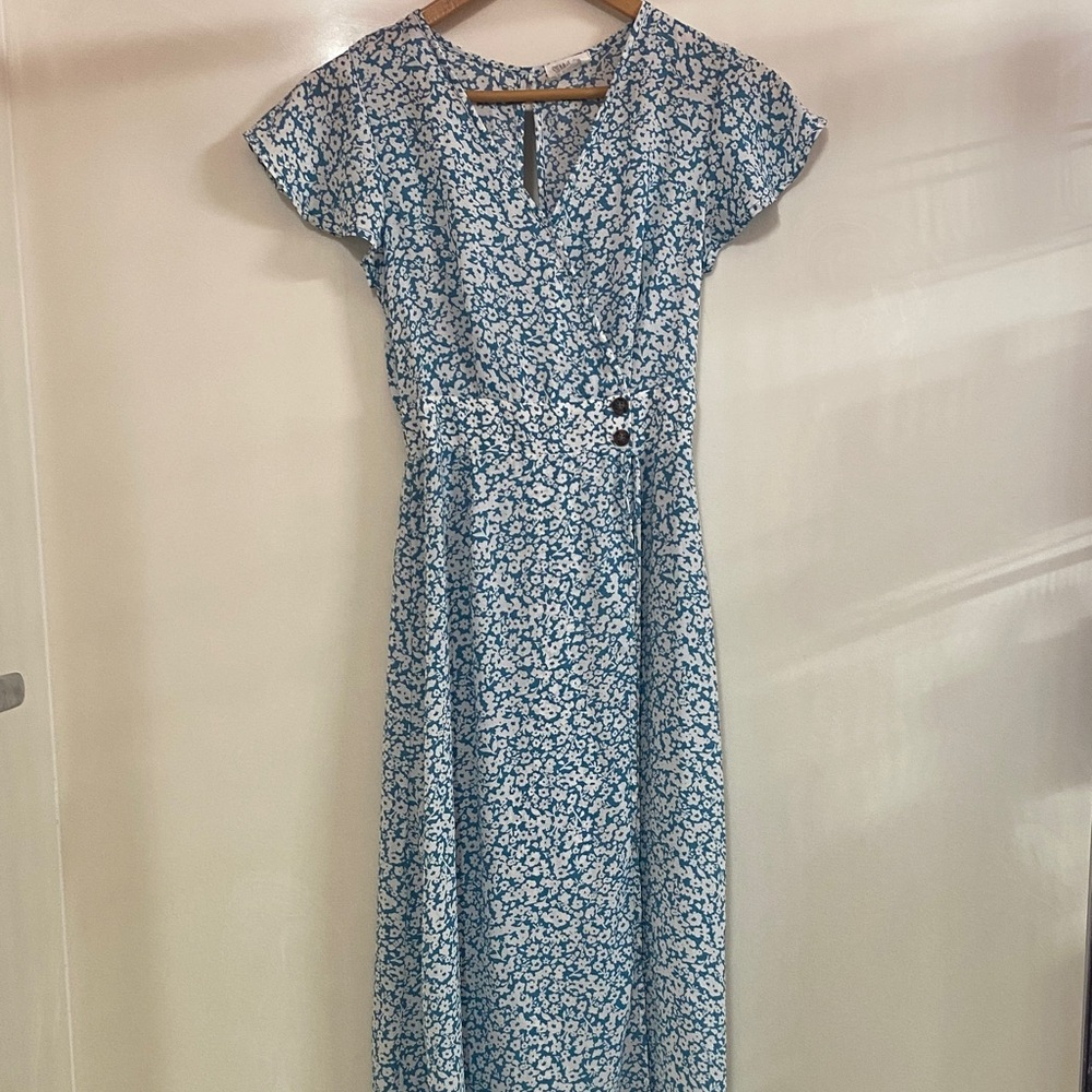 Sienna Sky Blue Floral Maxi Dress
